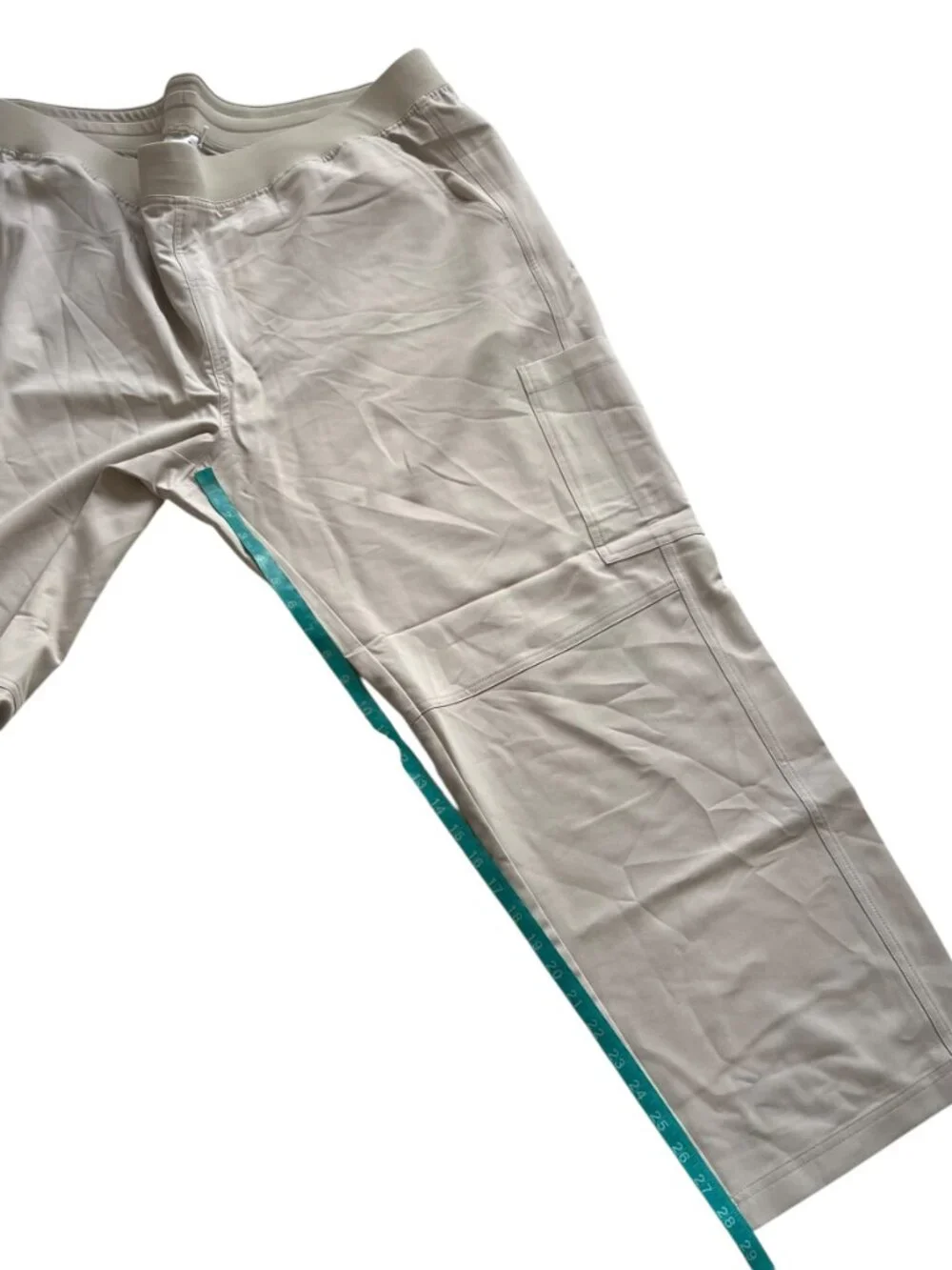 Figs Scrub pants Axim mens 5XL khaki beige wide elastic waist pockets scrubs